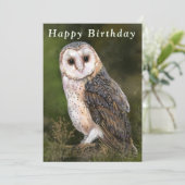Westerne Barn Owl - Happy Birthday (Staand voorkant)