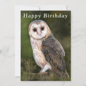 Westerne Barn Owl Happy Birthday-kaart Kaart (Voorkant)
