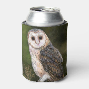 Westerne Barn Owl - Migned Waterverf Painting Art Blikjeskoeler