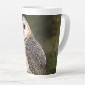 Westerne Barn Owl - Migned Waterverf Painting Art  Latte Mok (Rechterhoek)