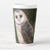 Westerne Barn Owl - Migned Waterverf Painting Art  Latte Mok (Voorkant)