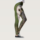 Westerne Barn Owl - Migned Waterverf Painting Art Leggings (Rechts)