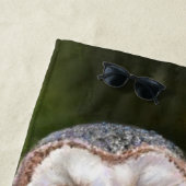 Westerne Barn Owl - Migned Waterverf Painting Art Strandlaken (In situ)