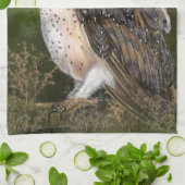 Westerne Barn Owl - Migned Waterverf Painting Art Theedoek (Gevouwen)