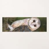 Westerne Barn Owl - Migned Waterverf Painting Art Yogamat (Voorkant (horizontaal))