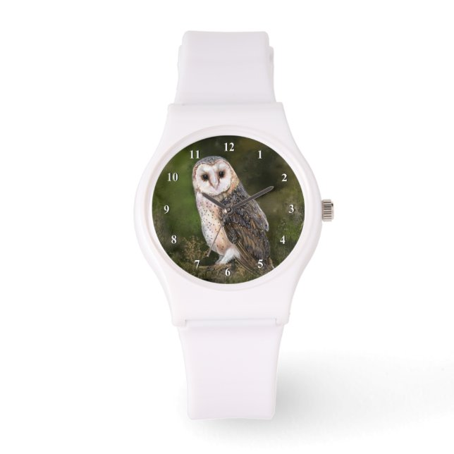 Westerne Barn Owl Watch Gift Horloge (Voorkant)