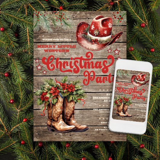 Westerne Barn Party Uitnodiging Vakantie Uitnodigi