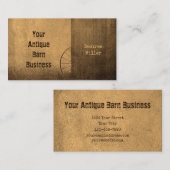 Westerne Barn Rustic Sepia Country  textuur Visitekaartje (Voorkant / Achterkant)