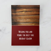 Westerne Barnwood Christmas Kaart (Binnen)