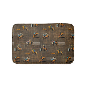 Westerne Bath Mat met Rodeo-evenementen