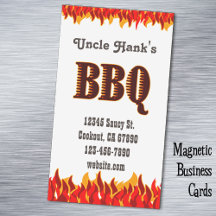 Westerne BBQ Restaurant Custom Magnetic Kaart