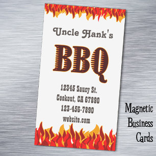 Westerne BBQ Restaurant Custom Magnetic Kaart Visitekaartje Magneet