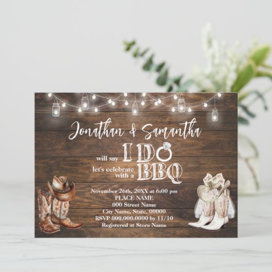 Westerne BBQ voordat ik doe koppels douche land Kaart (Staand voorkant)