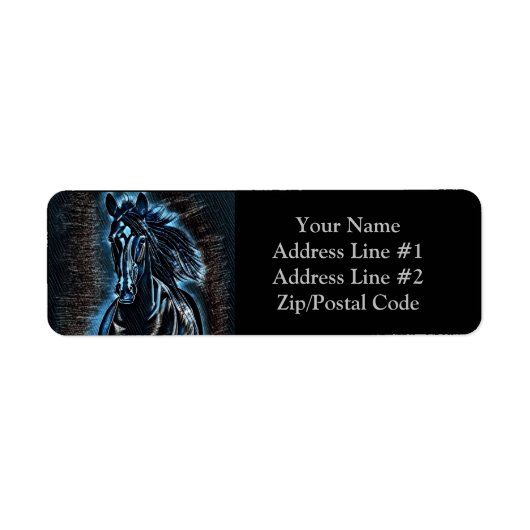 Westerne Beauty Wild Mustang Blue Tones Etiket (Voorkant)