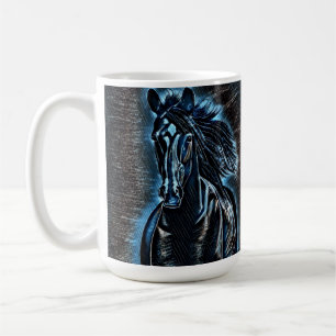 Westerne Beauty Wild Mustang Blue Tones Koffiemok