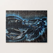 Westerne Beauty Wild Mustang Blue Tones Legpuzzel (Horizontaal)