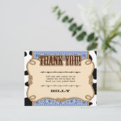 Westerne bedankkaarten briefkaart (Staand voorkant)