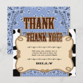 Westerne bedankkaarten briefkaart (Voorkant / Achterkant)