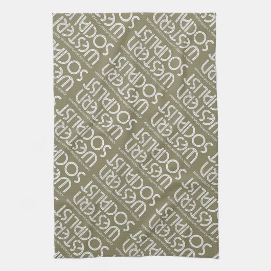 Westerne beige teatowel theedoek (Verticaal)