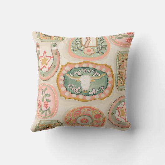 Westerne  Belt gesp print Kussen (Achterkant)