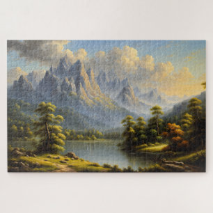 Westerne bergen en rivieren legpuzzel