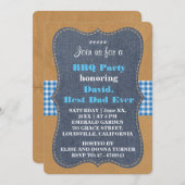Westerne BESTE DAD OOIT Denim BBQ-PARTIJ Aangepast Kaart (Voorkant / Achterkant)