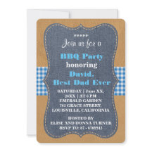 Westerne BESTE DAD OOIT Denim BBQ-PARTIJ Aangepast