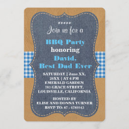Westerne BESTE DAD OOIT Denim BBQ-PARTIJ Aangepast Kaart