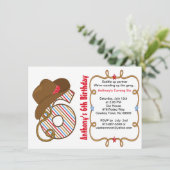 Westerne Big Six Boy Birthday Uitnodiging (Staand voorkant)