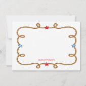 Westerne Big Three Boy Birthday Uitnodiging (Achterkant)