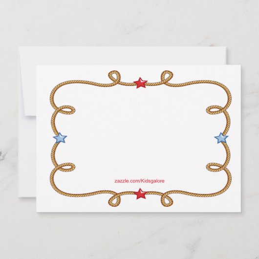 Westerne Big Three Boy Birthday Uitnodiging (Achterkant)