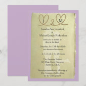 Westerne binding van de knoop  kleur bruiloft kaart (Voorkant / Achterkant)