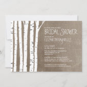 Westerne Birch Tree Bridal Shower-uitvindingen Kaart (Voorkant)