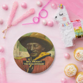 Westerne Black Cowboy Party Borden Papieren Bordje (Feest)