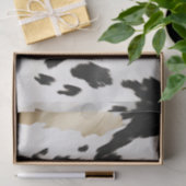 Westerne Black White Glam Gold Koeienhuid Verjaard Tissuepapier (Geschenk)