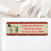 Westerne bladenafdruk op basis van faux met tong etiket (Insitu)