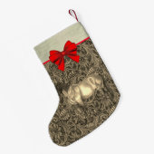 Westerne bladenafdruk op basis van faux met tong kleine kerstsok (Achterkant (Hangend))