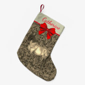 Westerne bladenafdruk op basis van faux met tong kleine kerstsok (Voorkant (Hangend))