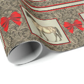 Westerne bladenafdrukken op basis van faux-getoold cadeaupapier (Rol Hoek)