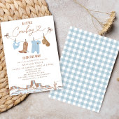 Westerne Blauwe Clothesline Little Cowboy Baby sho Kaart