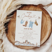 Westerne Blauwe Clothesline Little Cowboy Baby sho Kaart