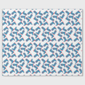 Westerne blauwe en rode cowboy Boots Gift Wrapping Cadeaupapier (Vlak)