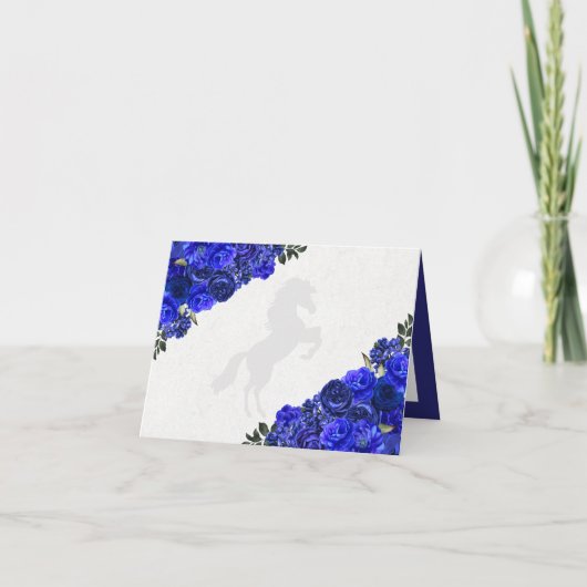 Westerne Blauwe Rozen Charra Quinceanera Hartelijk (Achterkant)