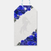 Westerne blauwe Rozen Ranchero Quinceanera Gift La Cadeaulabel (Achterkant)