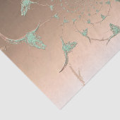 Westerne Blauwgroen groene bruine Koe Tissuepapier (Detail)