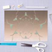 Westerne Blauwgroen groene bruine Koe Tissuepapier (Craft)