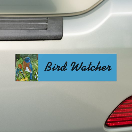 Westerne blauwvogel bumpersticker (Op auto)