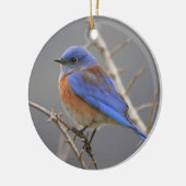 Westerne blauwvogel keramisch ornament (Links)