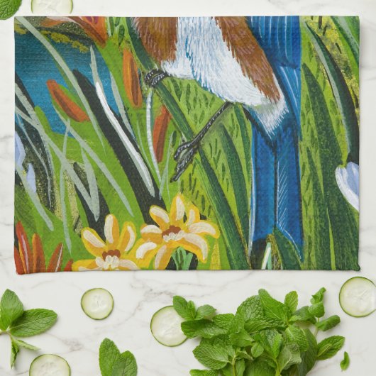 Westerne blauwvogel theedoek (Gevouwen)