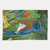 Westerne blauwvogel theedoek (Horizontaal)